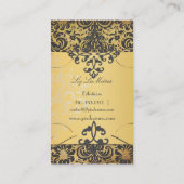 Carte De Visite PixDezines Fidora Damask/faux parchemin (Dos)