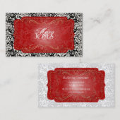 Carte De Visite PixDezines Fidora Vintage Damask (Devant / Derrière)