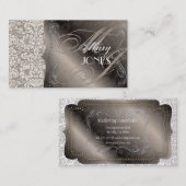 Carte De Visite PixDezines Fidora Vintage Damask (Devant / Derrière)