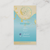 Carte De Visite PixDezines Filigree+tourbillons/or+bleu/do-it-your (Dos)