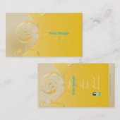 Carte De Visite PixDezines Filigree+tourbillons/or+jaune/do-it-you (Devant / Derrière)