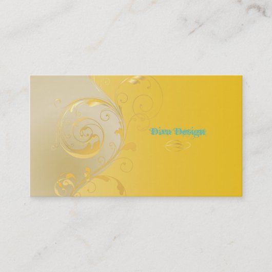 Carte De Visite PixDezines Filigree+tourbillons/or+jaune/do-it-you (Devant)