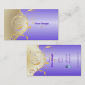 Carte De Visite PixDezines filigree+tourbillons/violet royal (Devant / Derrière)