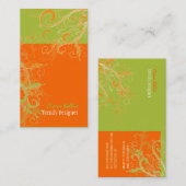 Carte De Visite PixDezines Flèches /grannysmith+tangerine (Devant / Derrière)