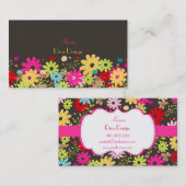 Carte De Visite PixDezines Fleurs estivales/do-it-yourself couleur (Devant / Derrière)