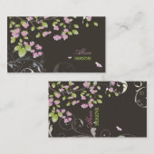 Carte De Visite PixDezines fleurs+tourbillons/do-it-yourself coule (Devant / Derrière)