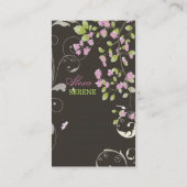 Carte De Visite PixDezines fleurs+tourbillons/do-it-yourself coule (Dos)