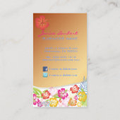 Carte De Visite PixDezines, fleurs tropicales rétro audacieuses/st (Dos)