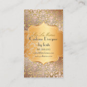 Carte De Visite PixDezines FLORA DAMASK FAUX COPPER+PARCHMENT (Dos)