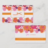 Carte De Visite PixDezines Floral ~ Alegre (Devant / Derrière)