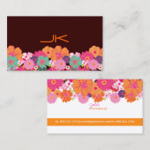 Carte De Visite PixDezines Floral ~ Alegre (Devant / Derrière)