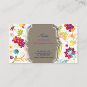 Carte De Visite PixDezines Flore rétro/DO-IT-YOURSELF couleur arri (Dos)