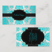 Carte De Visite PixDezines florentius damask/aqua (Devant / Derrière)