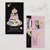 Carte De Visite PixDezines fondant rose gâteau mariage/do-it-yours (Devant / Derrière)