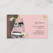 Carte De Visite PixDezines fondant rose mariage gâteau/boulangerie (Dos)