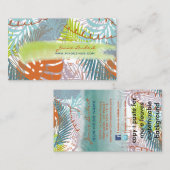 Carte De Visite PixDezines forêt tropicale/feuilles tropicaux/do-i (Devant / Derrière)