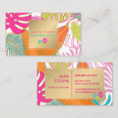 Carte De Visite PixDezines Forêts Rainforest/Monsteral/Palm Fronds (Devant / Derrière)