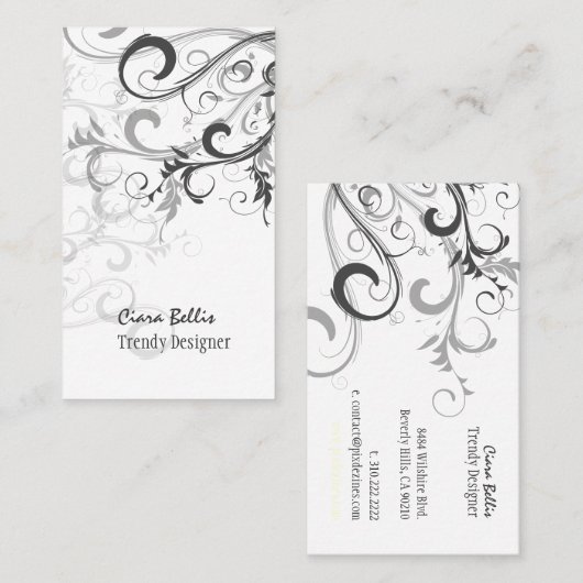 Carte De Visite PixDezines Frotles / Graphite+Eggshell (Devant / Derrière)