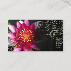 Carte De Visite PixDezines Fuschia lotus + tourbillons nacrés