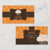 Carte De Visite PixDezines, gâteau chocolat orange/pâtisserie (Devant / Derrière)