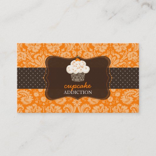 Carte De Visite PixDezines, gâteau chocolat orange/pâtisserie (Devant)