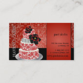 Carte De Visite PixDezines gâteau de velours rouge /pâtisserie (Dos)
