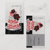 Carte De Visite PixDezines gâteau de velours rouge /pâtisserie (Devant / Derrière)