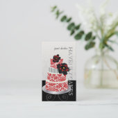 Carte De Visite PixDezines gâteau de velours rouge /pâtisserie (Debout devant)