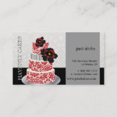 Carte De Visite PixDezines gâteau de velours rouge /pâtisserie (Dos)