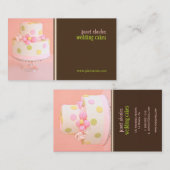 Carte De Visite PixDezines gâteaux Mariages roses (Devant / Derrière)