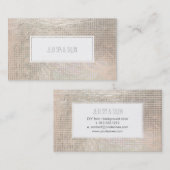 Carte De Visite PixDezines grilles à champagne/fausse feuille (Devant / Derrière)