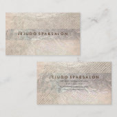 Carte De Visite PixDezines grilles à champagne/fausse feuille (Devant / Derrière)