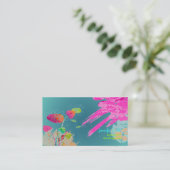 Carte De Visite PixDezines Grunge Floral ♥ (Debout devant)