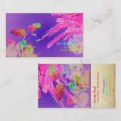 Carte De Visite PixDezines Grunge Floral ♥ (Devant / Derrière)