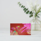 Carte De Visite PixDezines Grunge Floral ♥ (Debout devant)