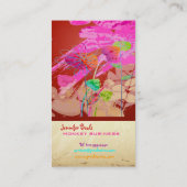 Carte De Visite PixDezines Grunge Floral ♥ (Dos)