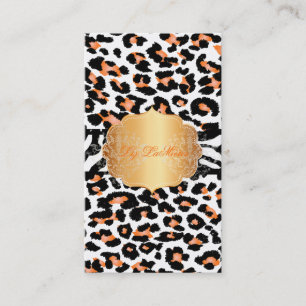 Carte De Visite PixDezines guépard orange+zèbre