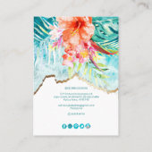 Carte De Visite PixDezines H2 Boucles d'oreilles Tropical Paradise (Dos)