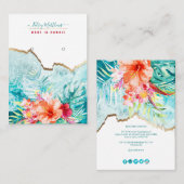 Carte De Visite PixDezines H2 Boucles d'oreilles Tropical Paradise (Devant / Derrière)