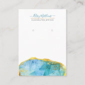 Carte De Visite PixDezines H2 Quartz Crystal Aqua Boucles d'oreill (Devant)