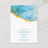 Carte De Visite PixDezines H2 Quartz Crystal Aqua Boucles d'oreill (Dos)