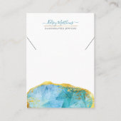 Carte De Visite PixDezines H2 Quartz Crystal Aqua Collier bleu (Devant)