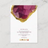 Carte De Visite PixDezines H2 Quartz Crystal Garnet Red Business C (Dos)