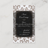 Carte De Visite PixDezines Haute Coutour Damask/do-it-yourself arr (Dos)