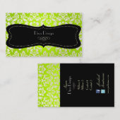 Carte De Visite PixDezines Haute Coutour Damask, Faux Pearl (Devant / Derrière)