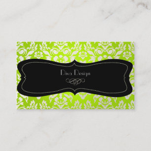 Carte De Visite PixDezines Haute Coutour Damask, Faux Pearl