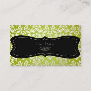 Carte De Visite PixDezines Haute Coutour Damask, Faux Pearl