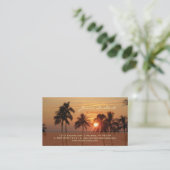 Carte De Visite PixDezines Hawaiian Beach Sunset (Debout devant)