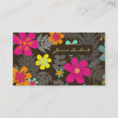 Carte De Visite PixDezines Hawaiian Jungle/Couleur Arrière - plan (Dos)