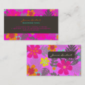 Carte De Visite PixDezines Hawaiian Jungle/Couleur Arrière - plan  (Devant / Derrière)